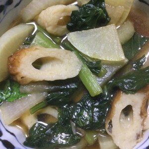 箸やすめに♪我が家の“大根・ちくわ・小松菜の煮物”